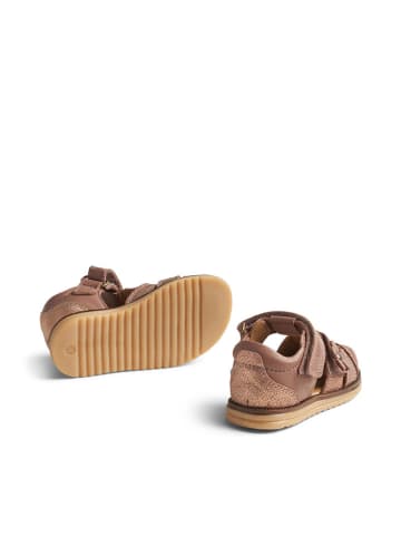 Wheat Leder-Halbsandalen "Sky Flower" in Rosa