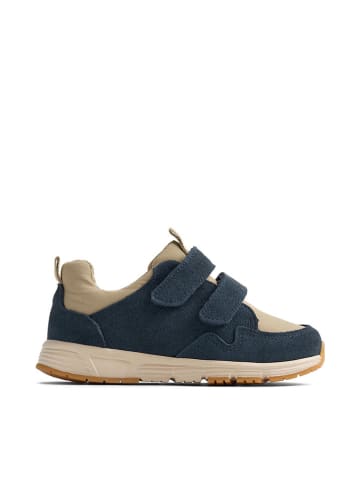 Wheat Leder-Sneakers "Toney" in Beige/ Dunkelblau