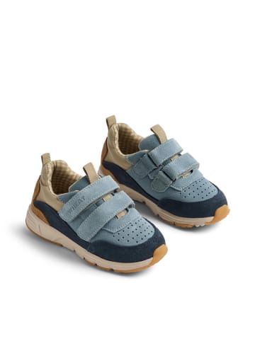 Wheat Leder-Sneakers "Alin" in Hellblau/ Dunkelblau/ Beige
