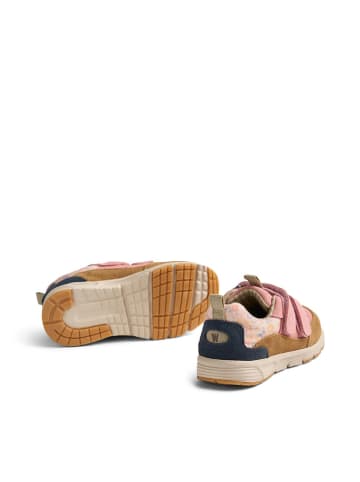 Wheat Skórzane sneakersy "Alin" w kolorze jasnoróżowo-granatowo-jasnobrązowym