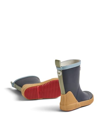 Wheat Gummistiefel "Welly" in Dunkelblau/ Gelb