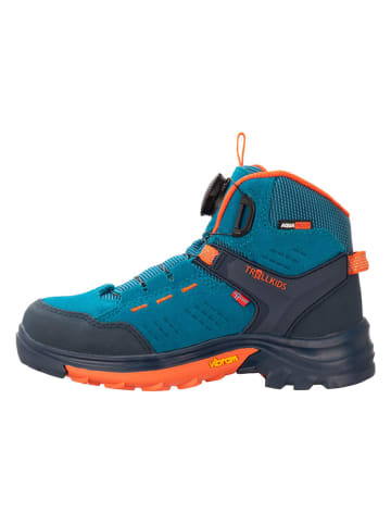 Trollkids Leren wandelschoenen "Gjende" blauw