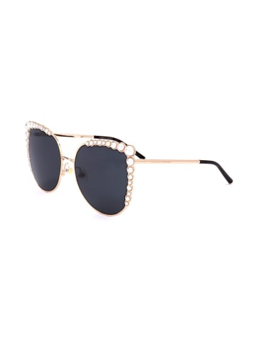 Carolina Herrera Damskie okulary przeciwsłoneczne w kolorze złoto-czarnym