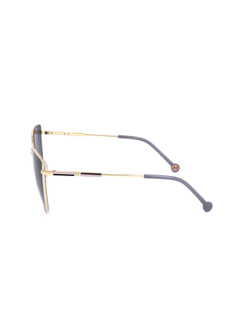Carolina Herrera Damskie okulary przeciwsłoneczne w kolorze złoto-fioletowo-niebieskim
