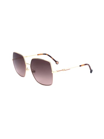 Carolina Herrera Damen-Sonnenbrille in Gold/ Lila