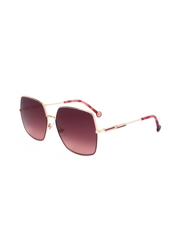 Carolina Herrera Damskie okulary przeciwsłoneczne w kolorze złoto-różowym