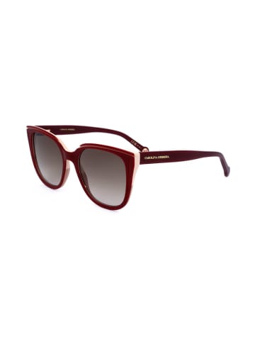 Carolina Herrera Damen-Sonnenbrille in Rot/ Hellbraun