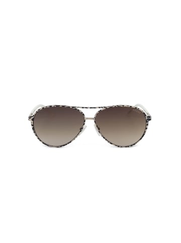 Guess Damen-Sonnenbrille in Beige-Schwarz/ Hellbraun