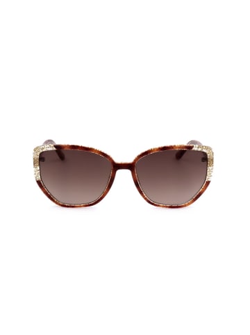 Guess Damskie okulary przeciwsłoneczne w kolorze brązowym