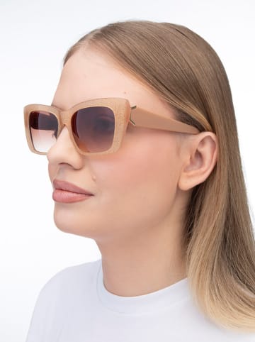 Guess Damen-Sonnenbrille in Beige/ Hellbraun