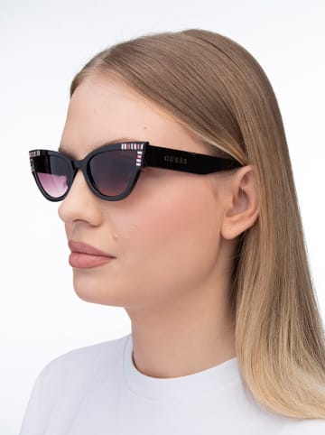 Guess Damskie okulary przeciwsłoneczne w kolorze czarno-różowym