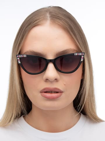 Guess Damskie okulary przeciwsłoneczne w kolorze czarno-różowym