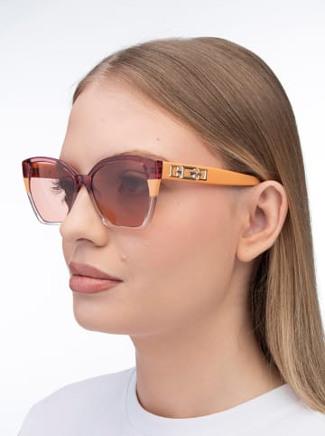 Guess Damen-Sonnenbrille in Rosa-Orange/ Hellbraun