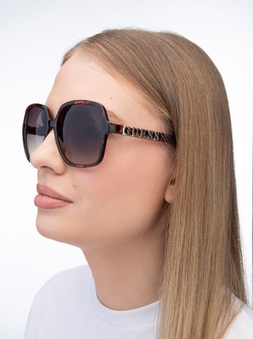 Guess Damskie okulary przeciwsłoneczne w kolorze brązowym