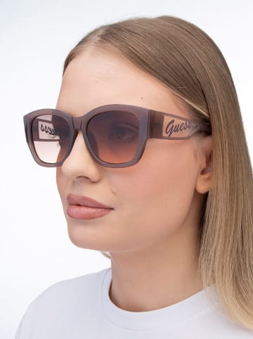 Guess Damskie okulary przeciwsłoneczne w kolorze brązowym