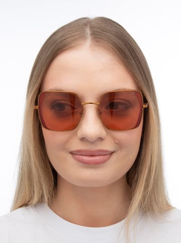 Karl Lagerfeld Damskie okulary przeciwsłoneczne w kolorze pomarańczowym