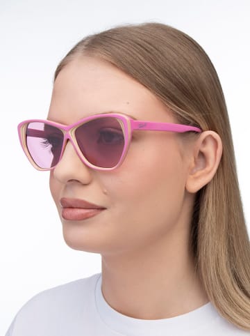 Karl Lagerfeld Damskie okulary przeciwsłoneczne w kolorze jasnoróżowym