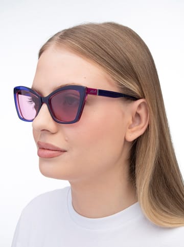 Karl Lagerfeld Damen-Sonnenbrille in Blau/ Rosa