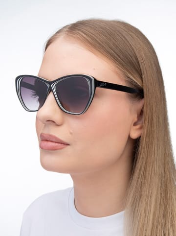 Karl Lagerfeld Damen-Sonnenbrille in Schwarz-Weiß/ Lila