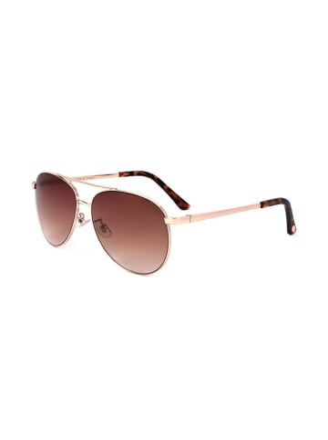 Oscar de la Renta Damskie okulary przeciwsłoneczne w kolorze złoto-jasnobrązowym