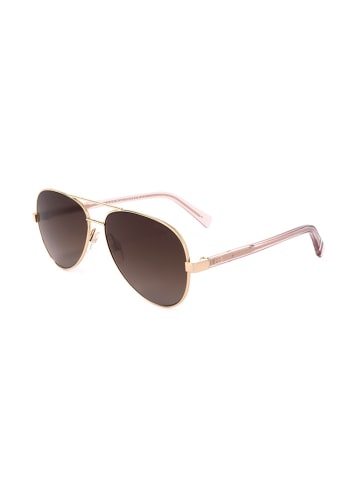Tommy Hilfiger Unisex-Sonnenbrille in Gold/ Braun