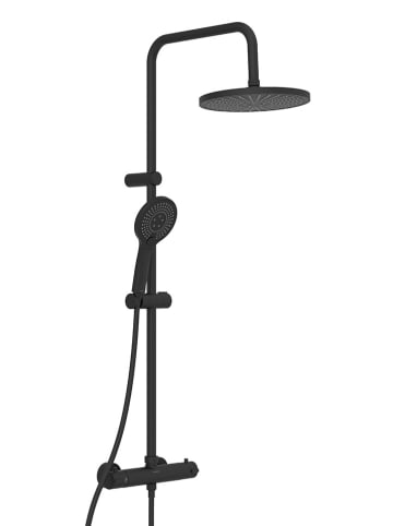 Schütte Thermostat-Überkopfbrause-Set ''Adria'' in Schwarz