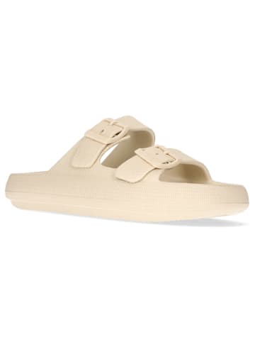 C'M Pantoletten in Beige
