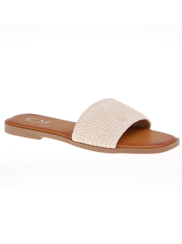 C'M Pantoletten in Creme