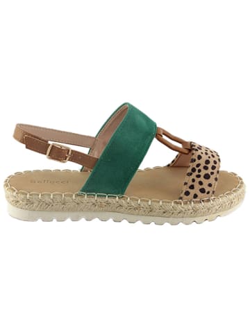 Bellucci Sandalen groen/lichtbruin