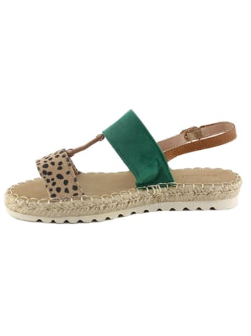 Bellucci Sandalen groen/lichtbruin