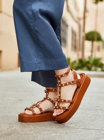 Bellucci Haksandalen lichtbruin