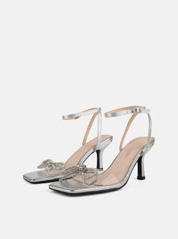 loft37 Leder-Sandaletten "At the Disco" in Silber