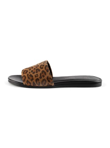 loft37 Leren slippers "Borneo" lichtbruin