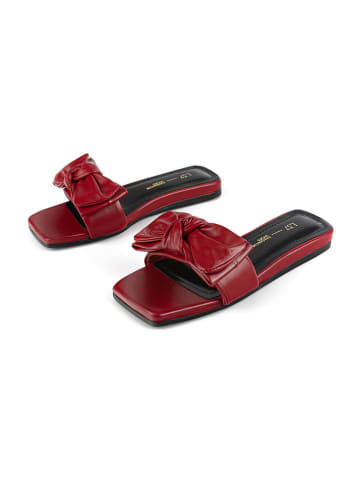 loft37 Leren slippers "Costa Calma" rood