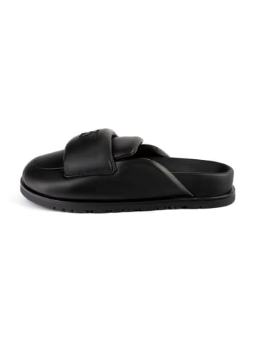 loft37 Leder-Pantoletten "Ready or not" in Schwarz