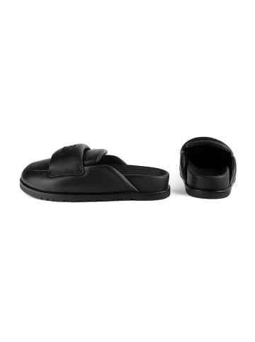 loft37 Leren slippers "Ready or not" zwart