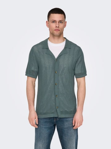 ONLY & SONS Cardigan "Diego" in Türkis