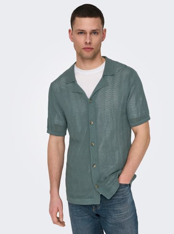 ONLY & SONS Cardigan "Diego" in Türkis