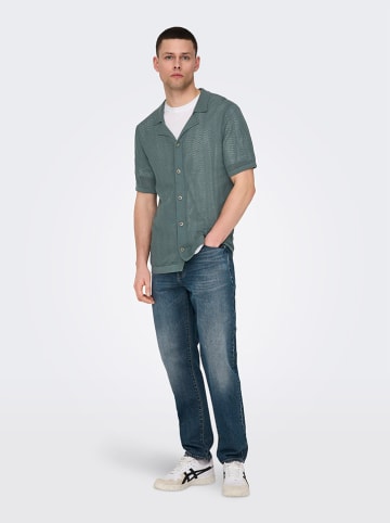 ONLY & SONS Cardigan "Diego" in Türkis