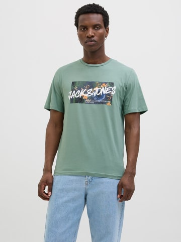Jack & Jones Koszulka "Hawaii" w kolorze miętowym