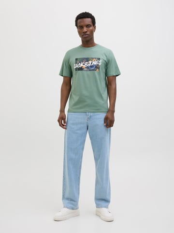 Jack & Jones Koszulka "Hawaii" w kolorze miętowym