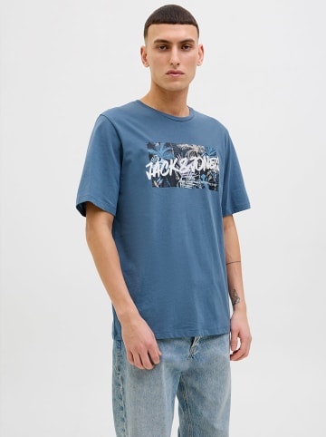 Jack & Jones Koszulka "Hawaii" w kolorze niebieskim