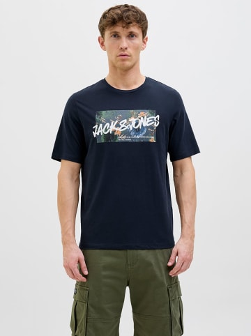 Jack & Jones Koszulka "Hawaii" w kolorze granatowym