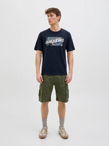 Jack & Jones Koszulka "Hawaii" w kolorze granatowym