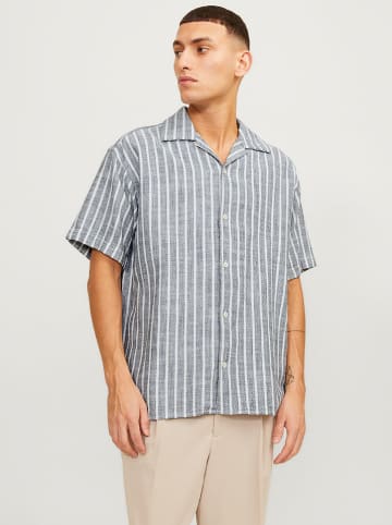 Jack & Jones Hemd "Cabana" in Dunkelblau/ Weiß