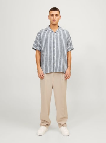 Jack & Jones Hemd "Cabana" in Dunkelblau/ Weiß