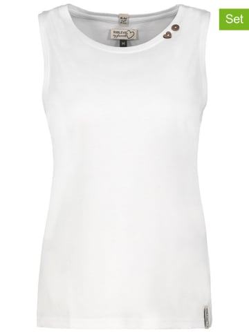 Sublevel 2er-Set: Tops in Weiß/ Schwarz