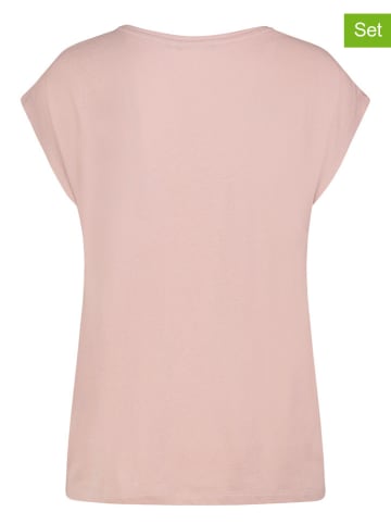 Sublevel 2er-Set: Shirts in Rosa/ Weiß