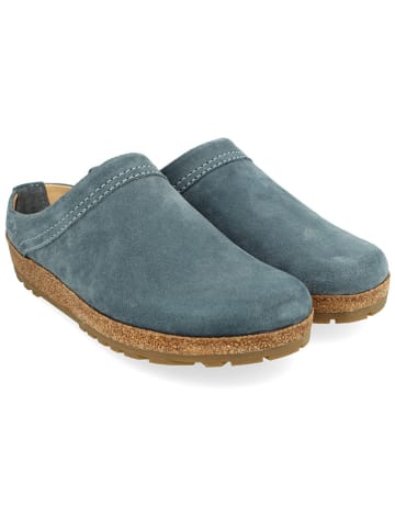 HAFLINGER Leder-Clogs in Hellblau