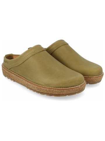 HAFLINGER Leder-Clogs in Khaki